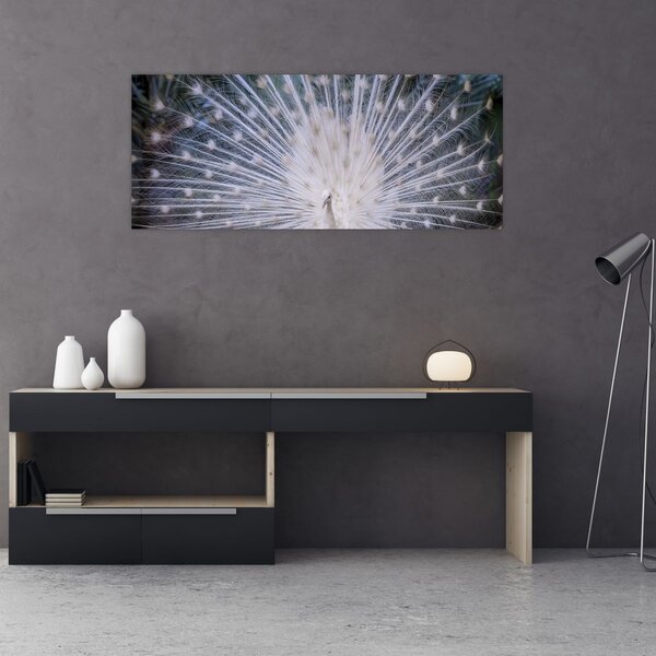 Kép - Fehér páva (120x50 cm)
