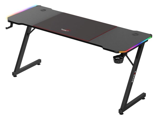 Huzaro Hero 4.8 RGB Gamer asztal 160 x 60 x 74 cm - Fekete