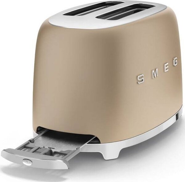 SMEG Kenyérpirító, Retro, 2 Szeletes, Matt Pezsgő