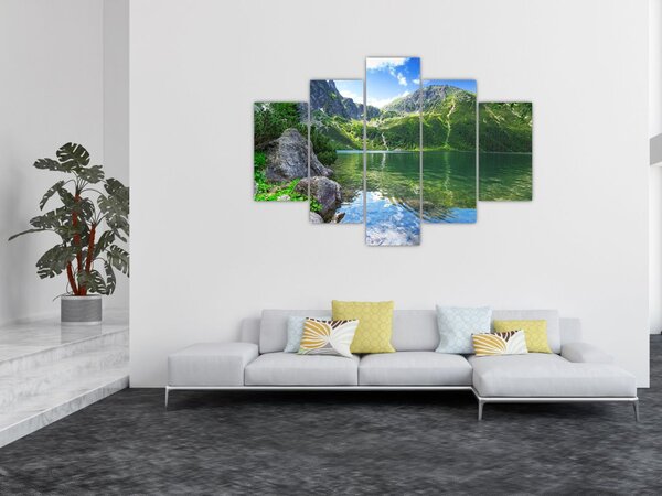 Tó a Tátrában képe (150x105 cm)