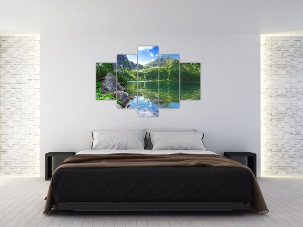 Tó a Tátrában képe (150x105 cm)