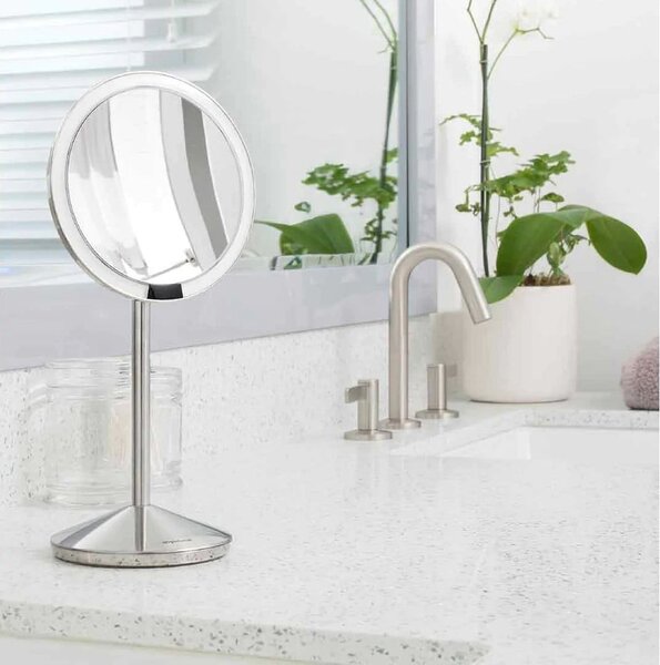 Kozmetikai tükör világítással-nagyítós (tízszeres) ø 12 cm Travel – simplehuman