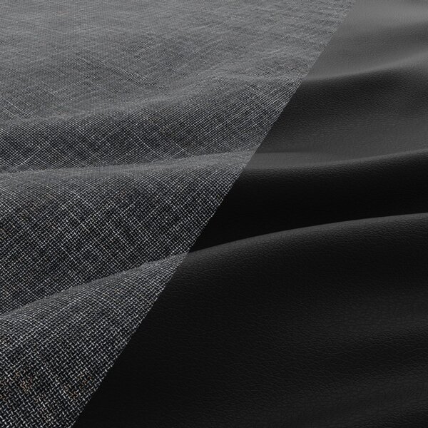 Paul kanapé, fonott + műbőr, szürke - fekete