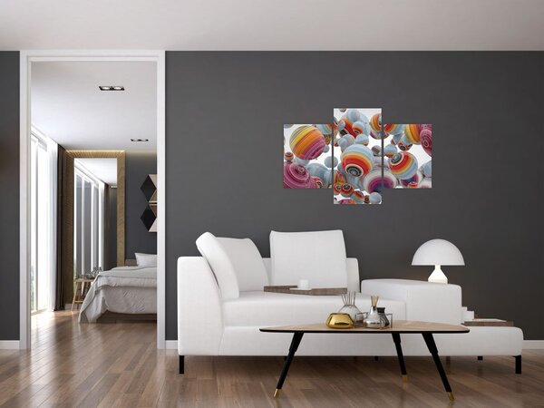 Festett gömbök képe (90x60 cm)