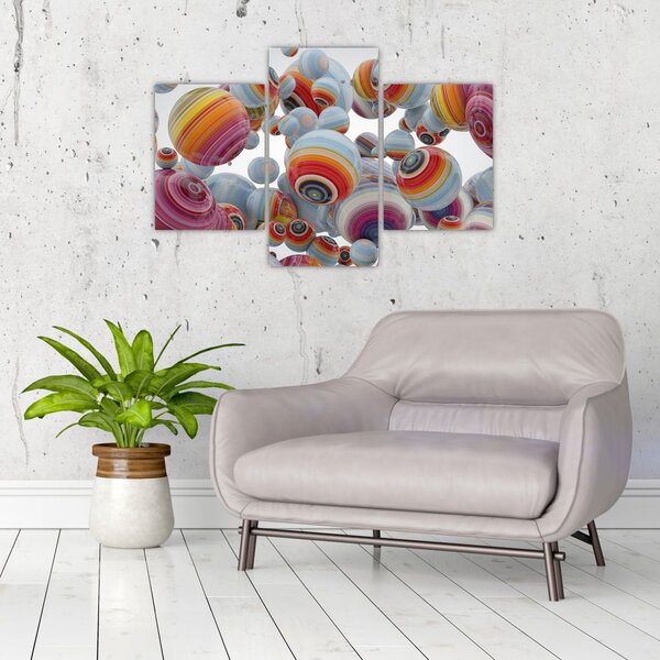 Festett gömbök képe (90x60 cm)