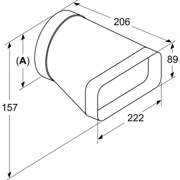 Neff Z861SI0 Páraelszívó Adapter Cső Ø 150mm - Fekete