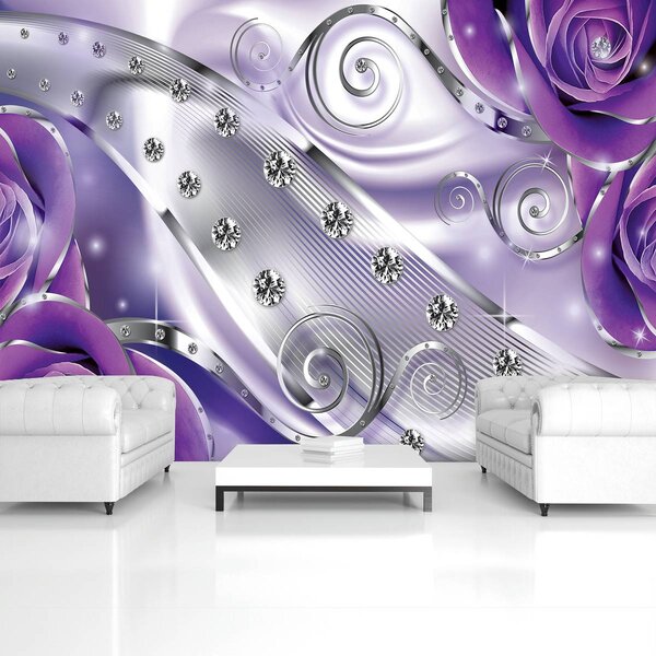 Fotótapéta - Lila absztrakció (152,5x104 cm)