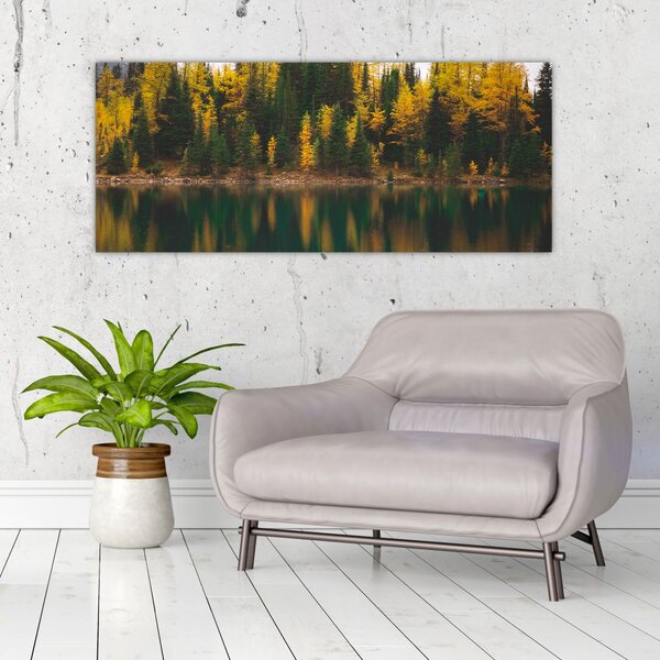 Erdei tó képe (120x50 cm)