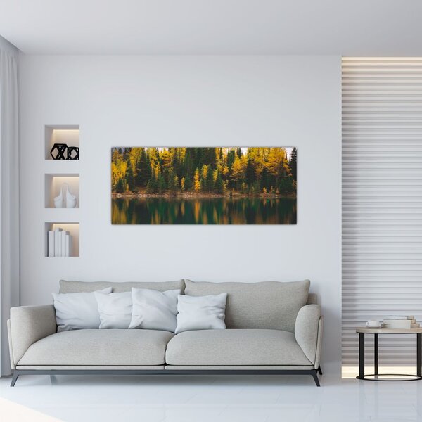 Erdei tó képe (120x50 cm)