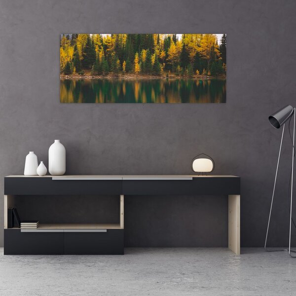 Erdei tó képe (120x50 cm)