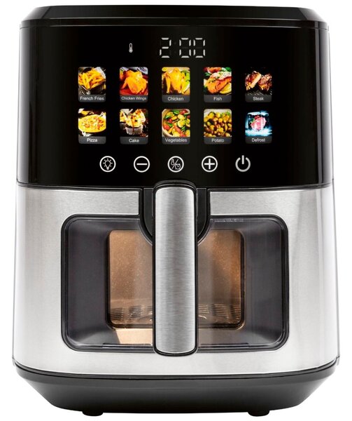 ProfiCook PC-FR 1286 H Forrólevegős sütő 1700W 6,5L Fekete/Ezüst