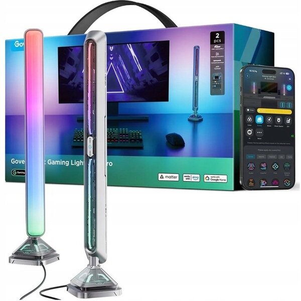 Govee Light Bars Pro gamer lámpa Wifi Bluetoth vezérléssel (2 db) (GOVH8048)
