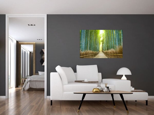 Kép - Bambusz erdő (90x60 cm)