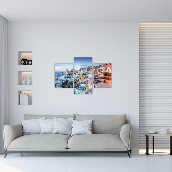 Kép - Alkonyat Santoriniban (90x60 cm)