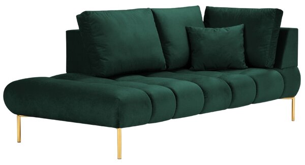 Zöld bársony fotel MICADONI MALVIN 216 cm, bal
