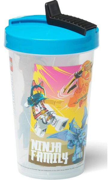 LEGO Coppenhagen 500ml Műanyag gyerek pohár szívószállal - Ninjago Classic mintás