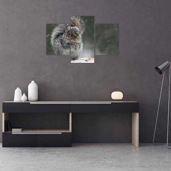 Kép - Mókus télen (90x60 cm)