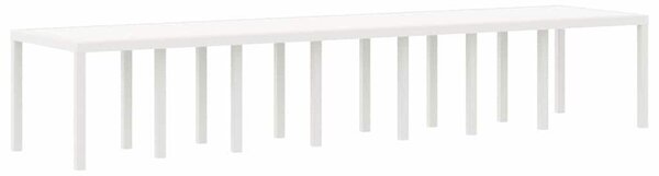 VidaXL Kert étkező szett 17 pcs Fehér Polt rattan