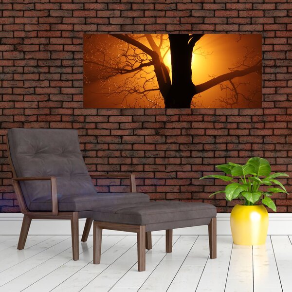 Kép egy fáról naplementekor (120x50 cm)