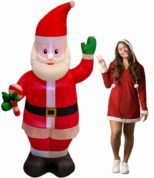 LED-es felfújható Mikulás 215 cm