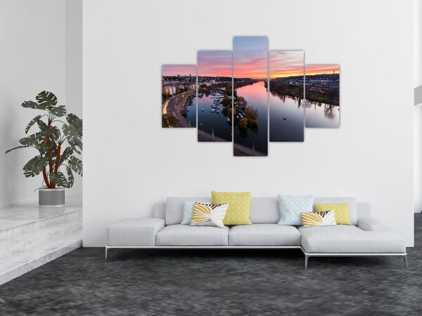 Az éjszakai Prága képe (150x105 cm)
