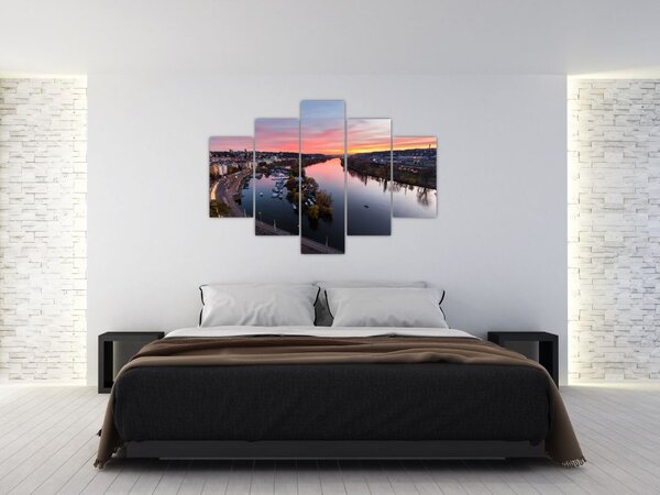 Az éjszakai Prága képe (150x105 cm)