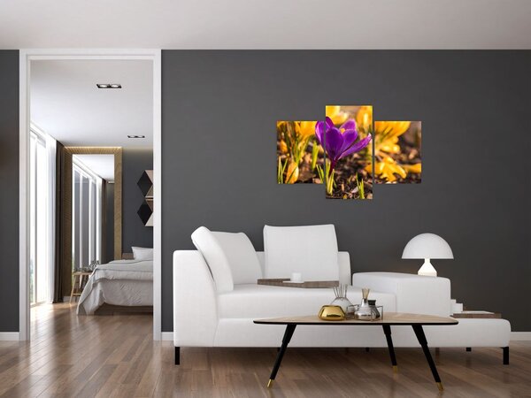 Lila virágok képe (90x60 cm)