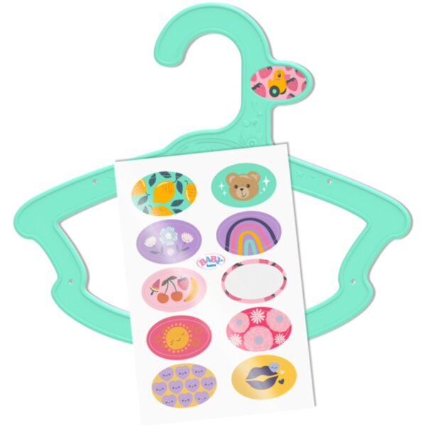 ZAPF Creation BABY born® Vidám színes baba ruha akasztó matricával - Többszínű
