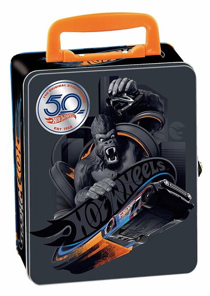 Theo Klein 2881 Hot Wheels Fém autó tároló doboz
