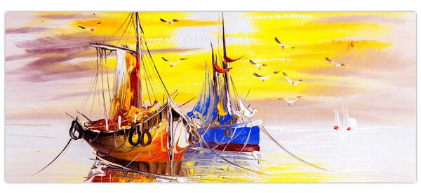 Kép - A csónak festménye (120x50 cm)