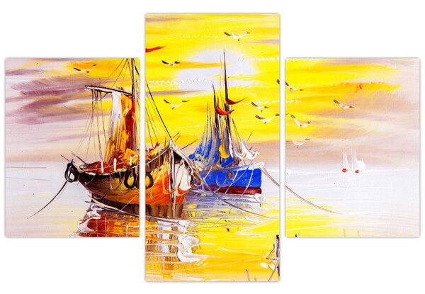 Kép - A csónak festménye (90x60 cm)