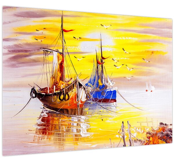 Kép - A csónak festménye (70x50 cm)