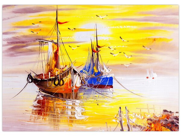 Kép - A csónak festménye (70x50 cm)