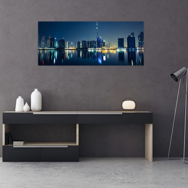 Éjszakai város képe (120x50 cm)