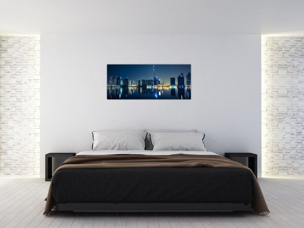 Éjszakai város képe (120x50 cm)