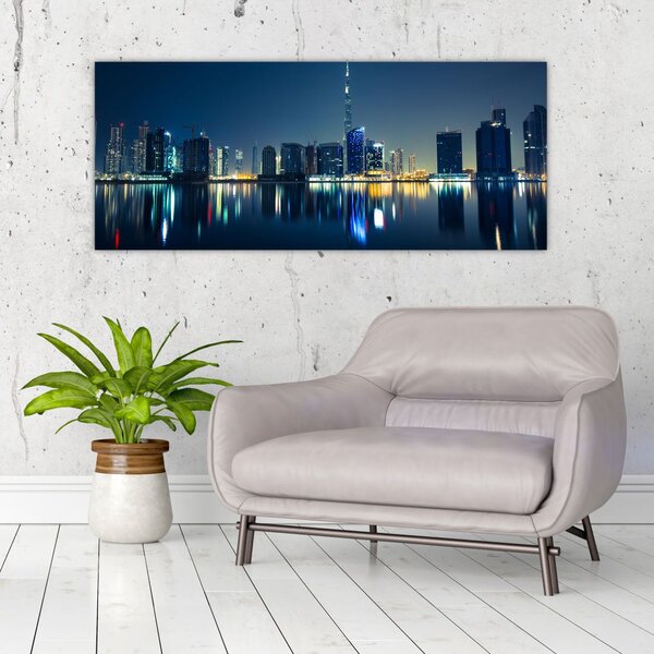 Éjszakai város képe (120x50 cm)