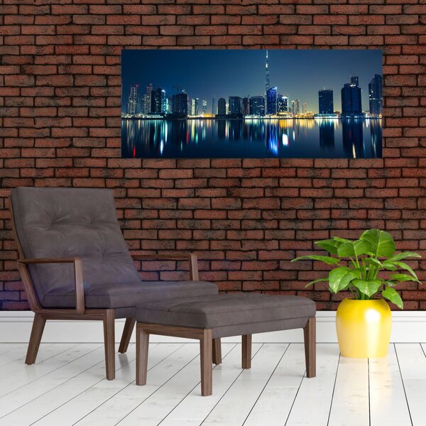 Éjszakai város képe (120x50 cm)