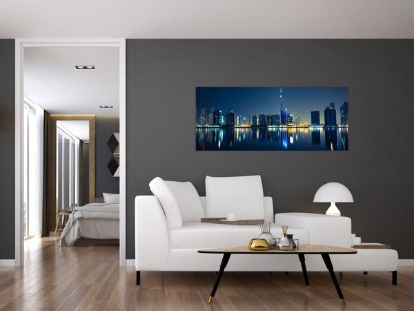 Éjszakai város képe (120x50 cm)