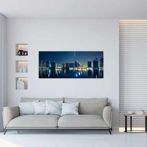 Éjszakai város képe (120x50 cm)