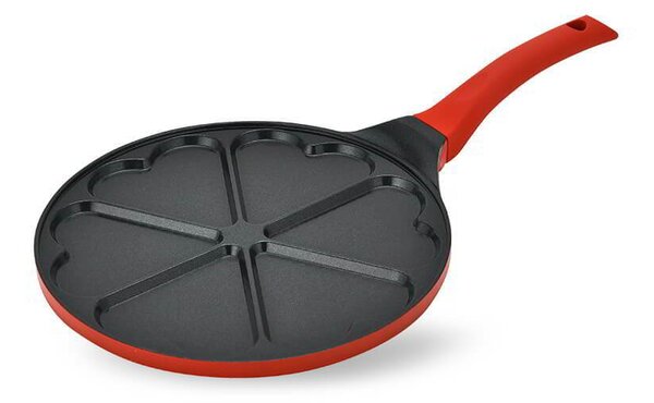Maestro MR-1222-A Heart Palacsintasütő Serpenyő 26cm - Fekete / piros