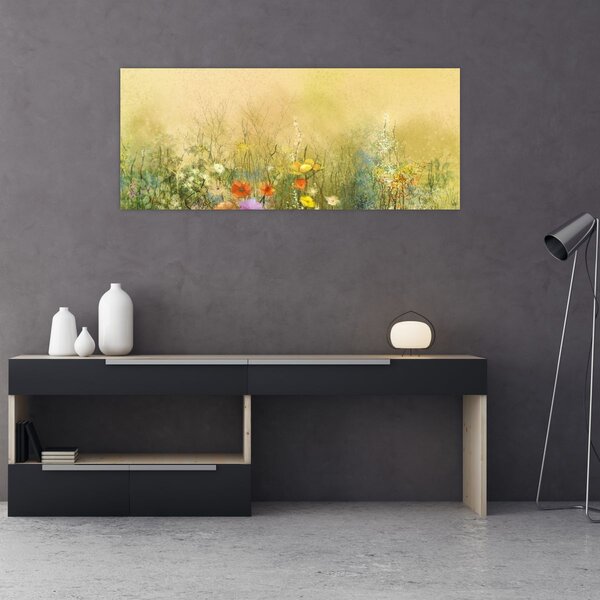 Kép - Festett rét (120x50 cm)