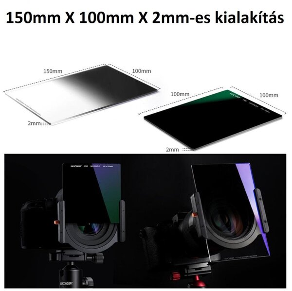K-F CONCEPT Lapszűrőtartó készlet 100x100 mm + 8db szűrő adapter