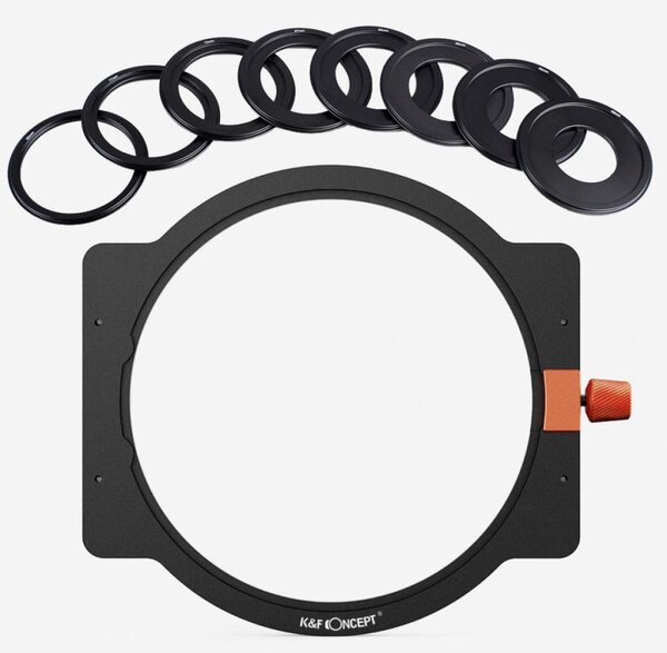 K-F CONCEPT Lapszűrőtartó készlet 100x100 mm + 8db szűrő adapter
