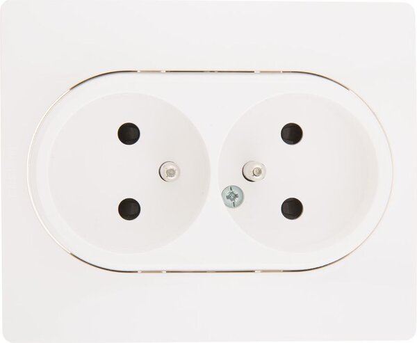 Dupla fali aljzat 2x2P+F Legrand Niloe fehér 764541