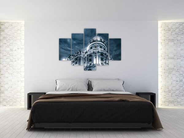 Építészet a sötétben képe (150x105 cm)