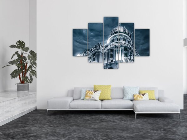 Építészet a sötétben képe (150x105 cm)