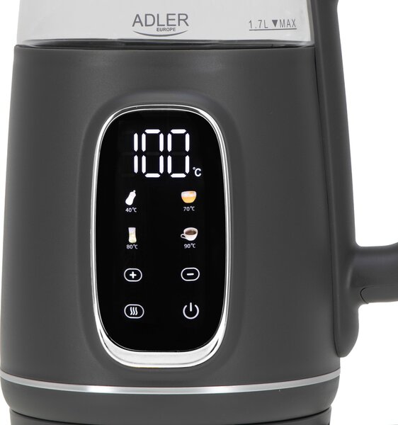 Adler AD 1305 G Elektromos Vízforraló 1,7L 2200W Szürke