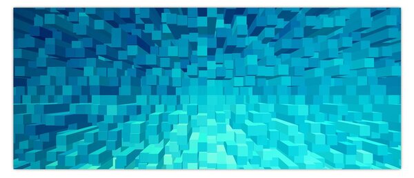 Absztrakt kocka kép (120x50 cm)