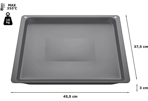 Neff Z12CB10A0 Téglalap alakú Sütőtepsi 45.5 x 37,5 cm - Fekete
