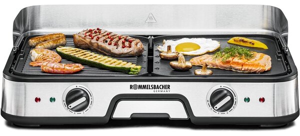 Rommelsbacher BBQ 2025 Elektromos Asztali Grillsütő 2000 Watt - Ezüst/Fekete
